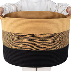 Mintwood Design extra-large basket with folded edges for versatile storage