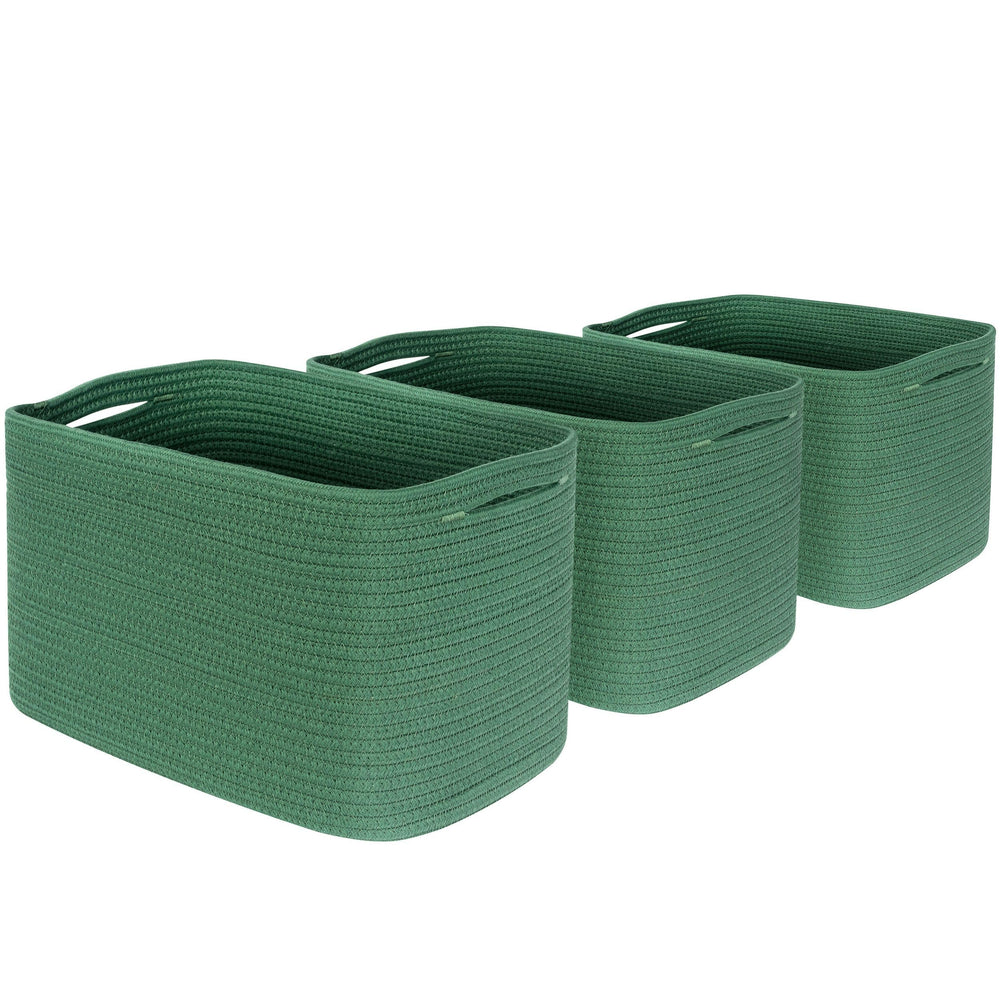 MINTWOOD Design forest green baskets on living room display elevate decor