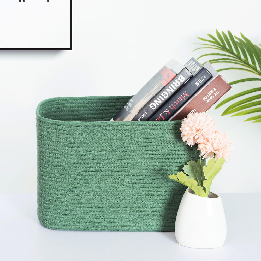 MINTWOOD Design forest green baskets on shelf showcase stylish storage