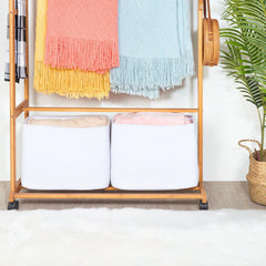 MINTWOOD Design handcrafted woven baskets with soft edges prevent furniture scratches