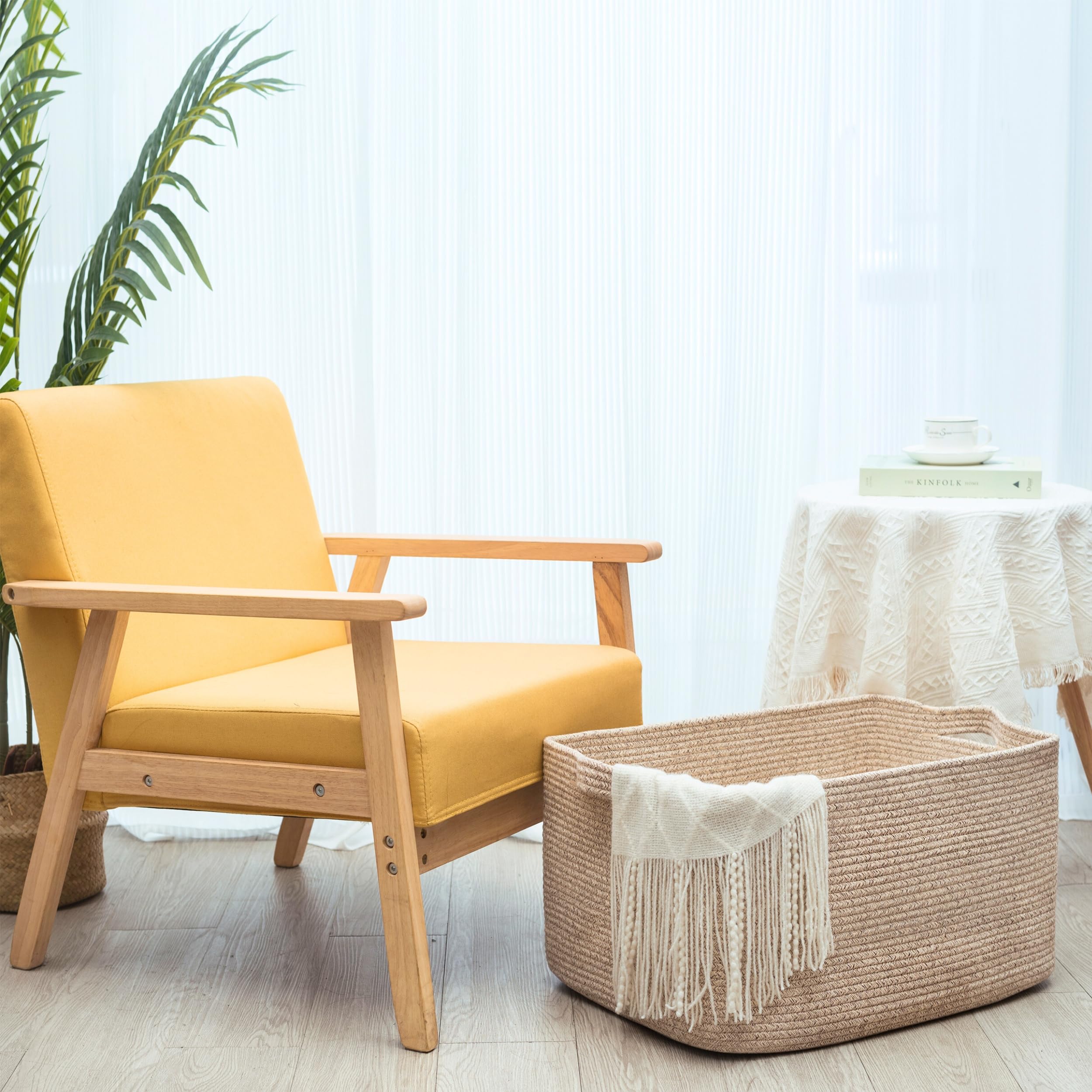 MINTWOOD Design living room decor basket blends with neutral spaces