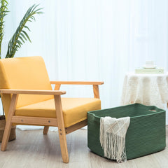 Mintwood Design living room decorative basket enhances clutter-free spaces.