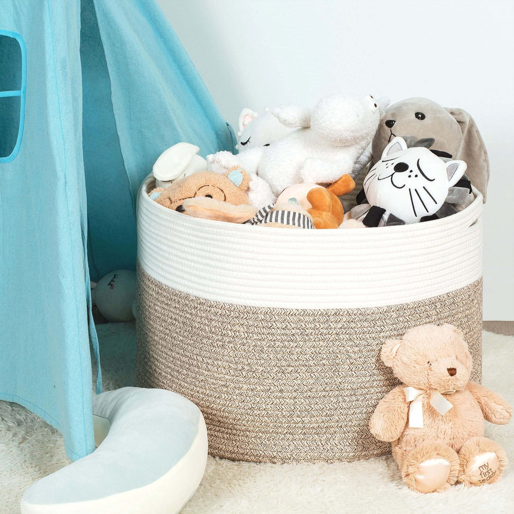 MINTWOOD Design soft cotton rope basket with smooth edges.