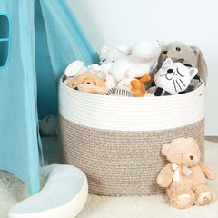 MINTWOOD Design soft cotton rope basket with smooth edges.