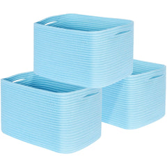 Mintwood Design three-pack decorative woven baskets on a shelf for stylish organization