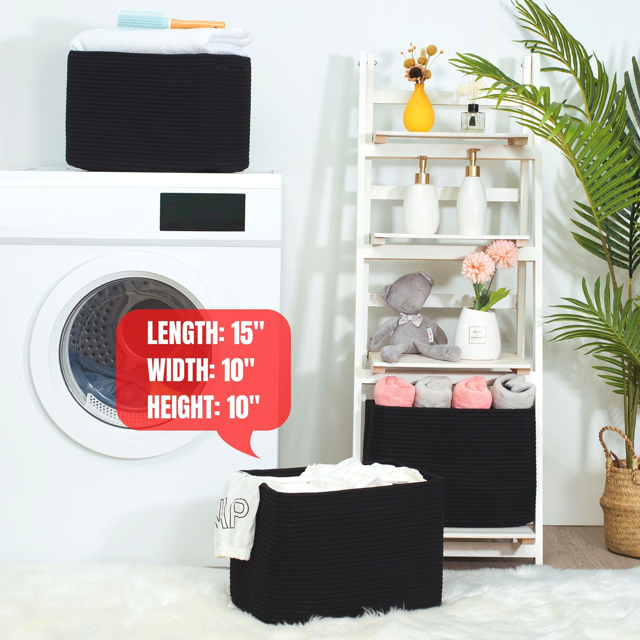 Inside-office setup using baskets for stationery and gadgets.