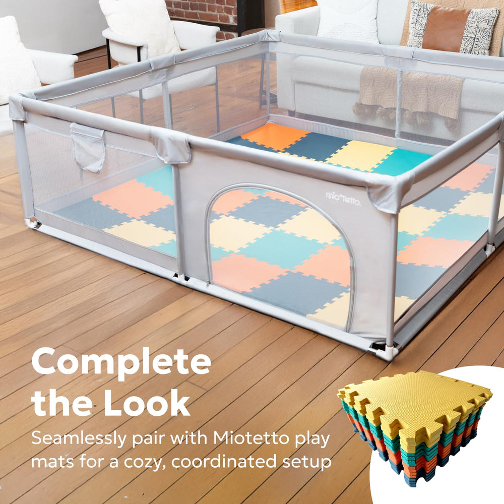 MioTetto large enclosure keeps little ones contained while exploring freely.