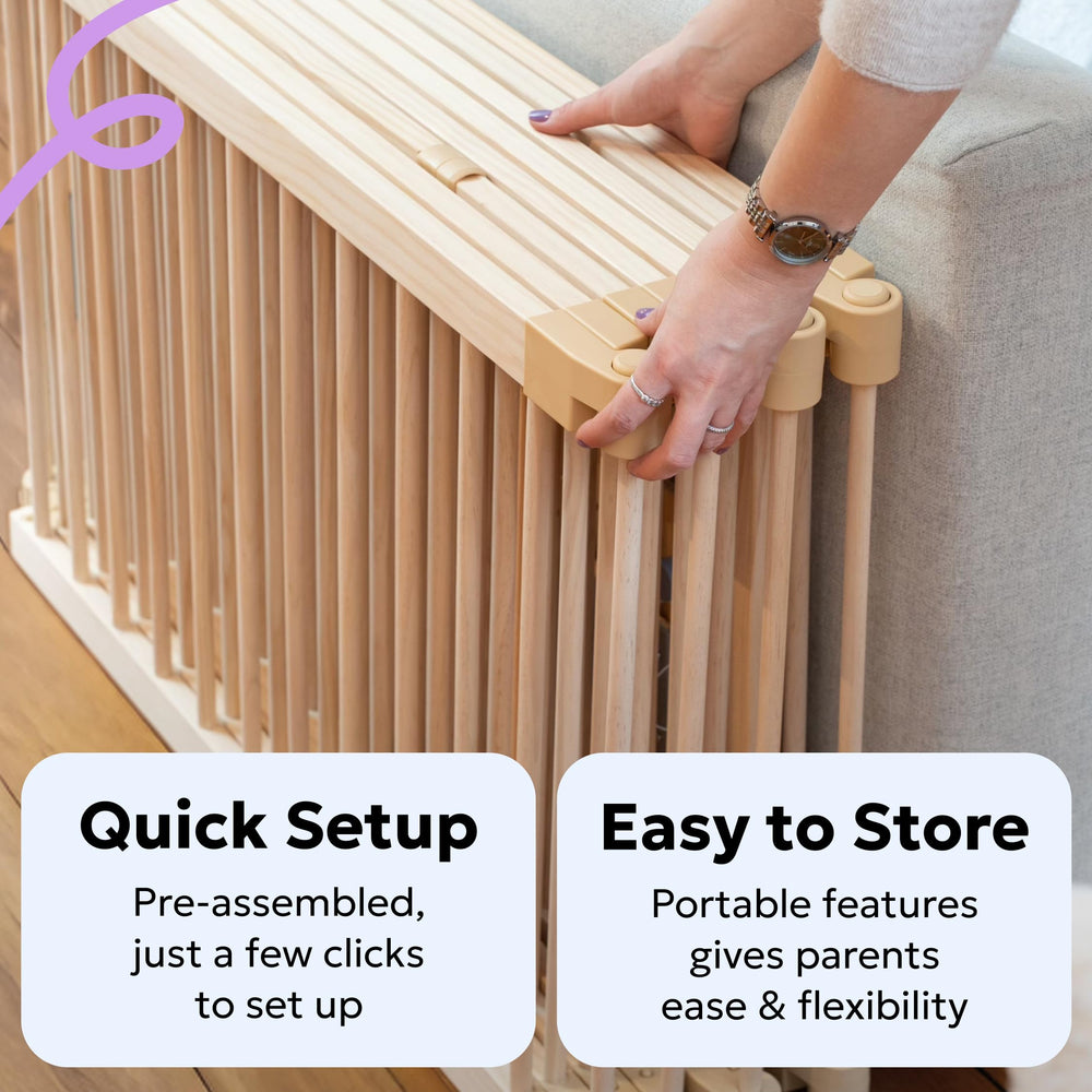 MioTetto large play yard provides ample space for active play.