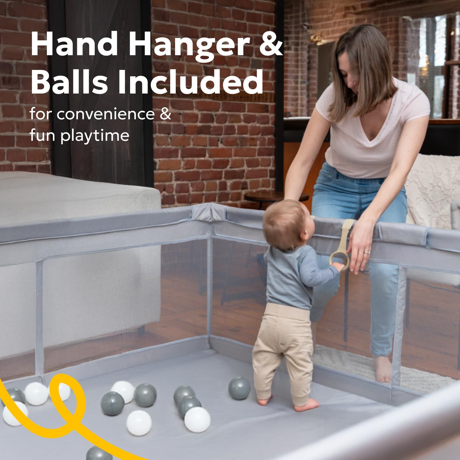MioTetto playpen pairs well with toy accessories for organized playtime.