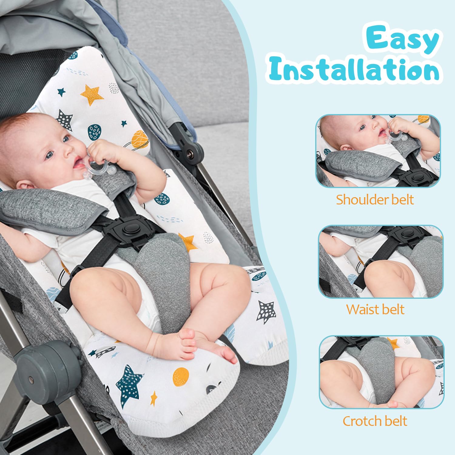 Miracle Baby All-season cushion adapts from warm days to cool rides.