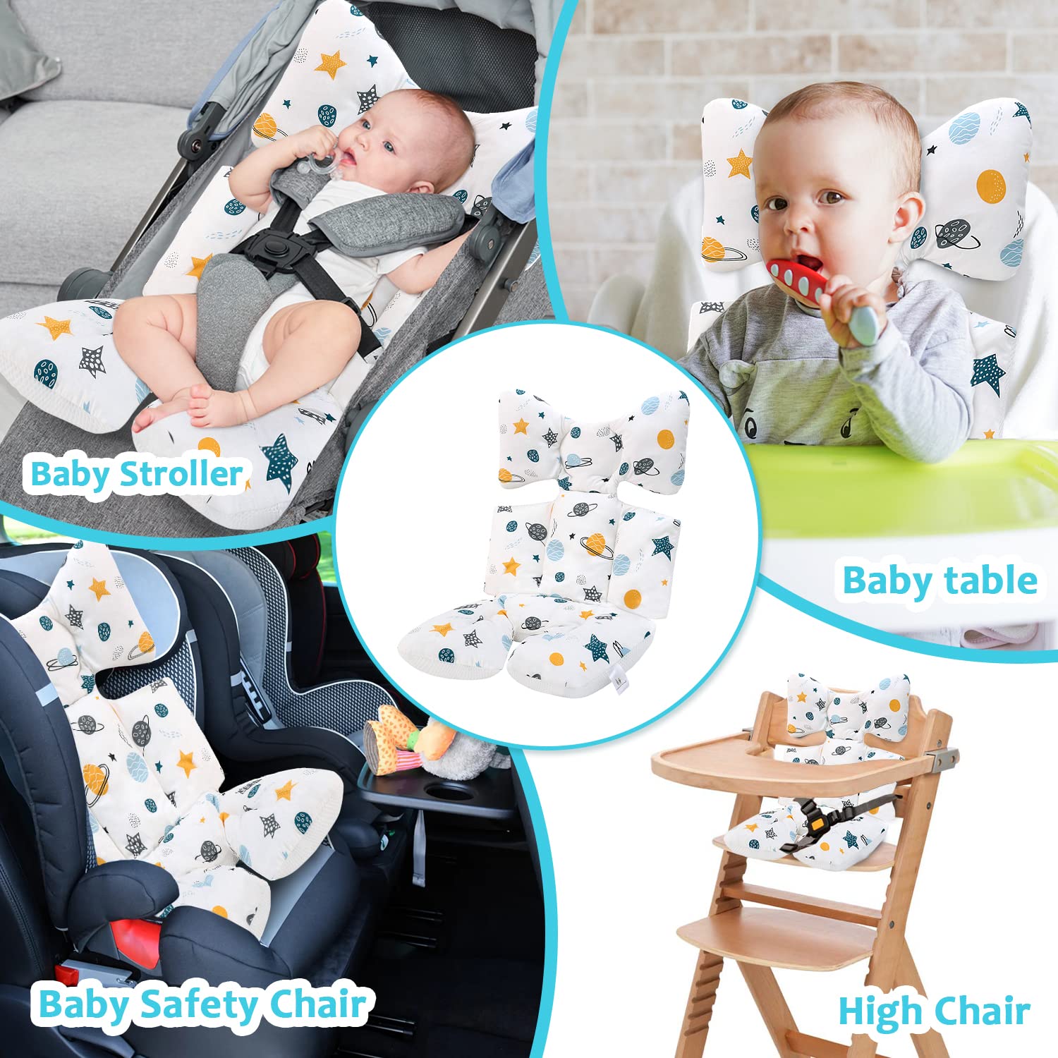 Miracle Baby Stroller Liner offers universal fit to most seats.