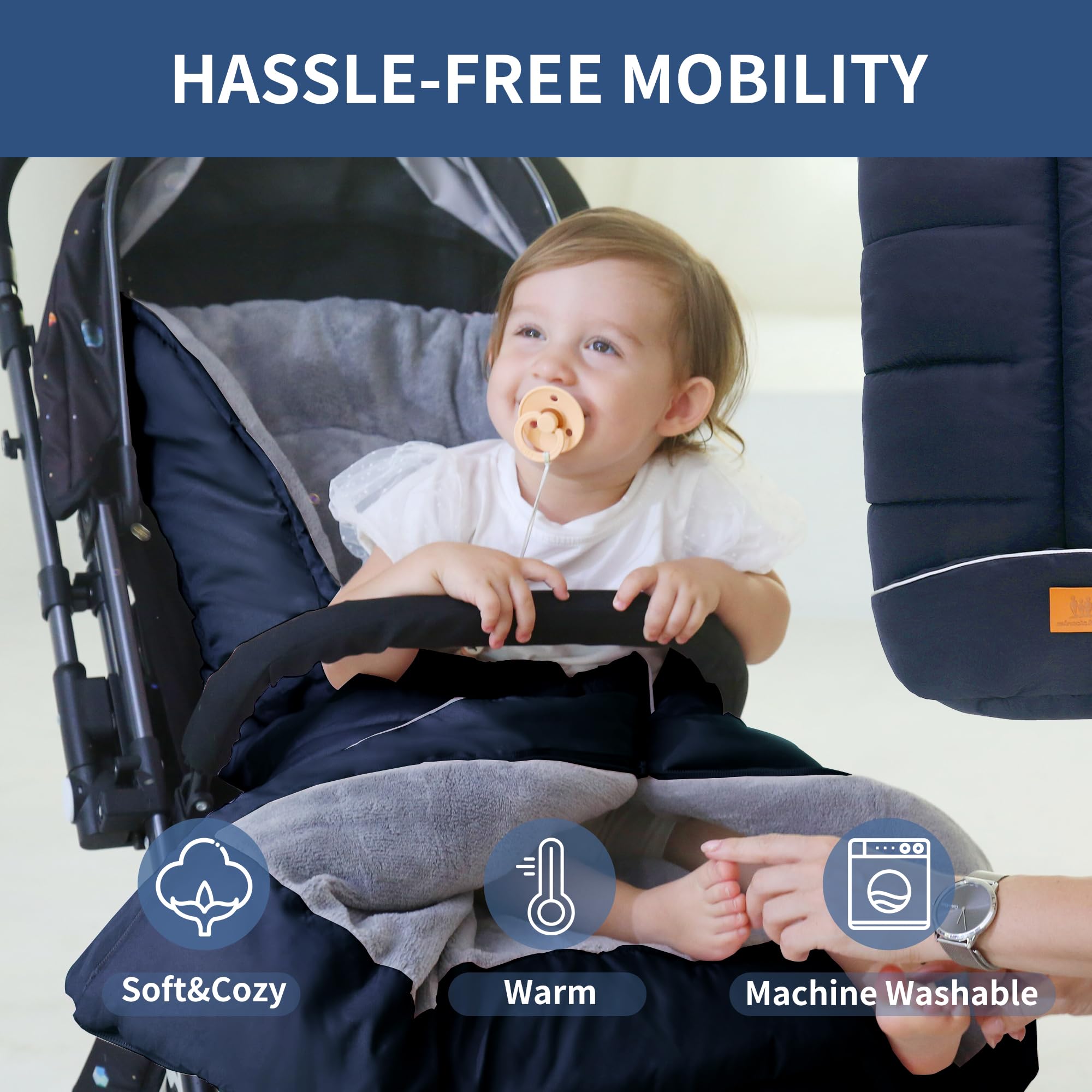 Miracle Baby bunting bag machine washable for easy care