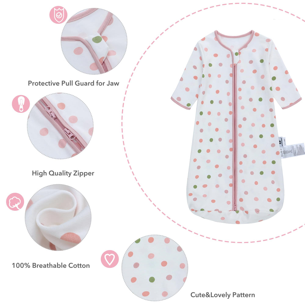 Miracle Baby cotton sleep sack is machine washable for easy care