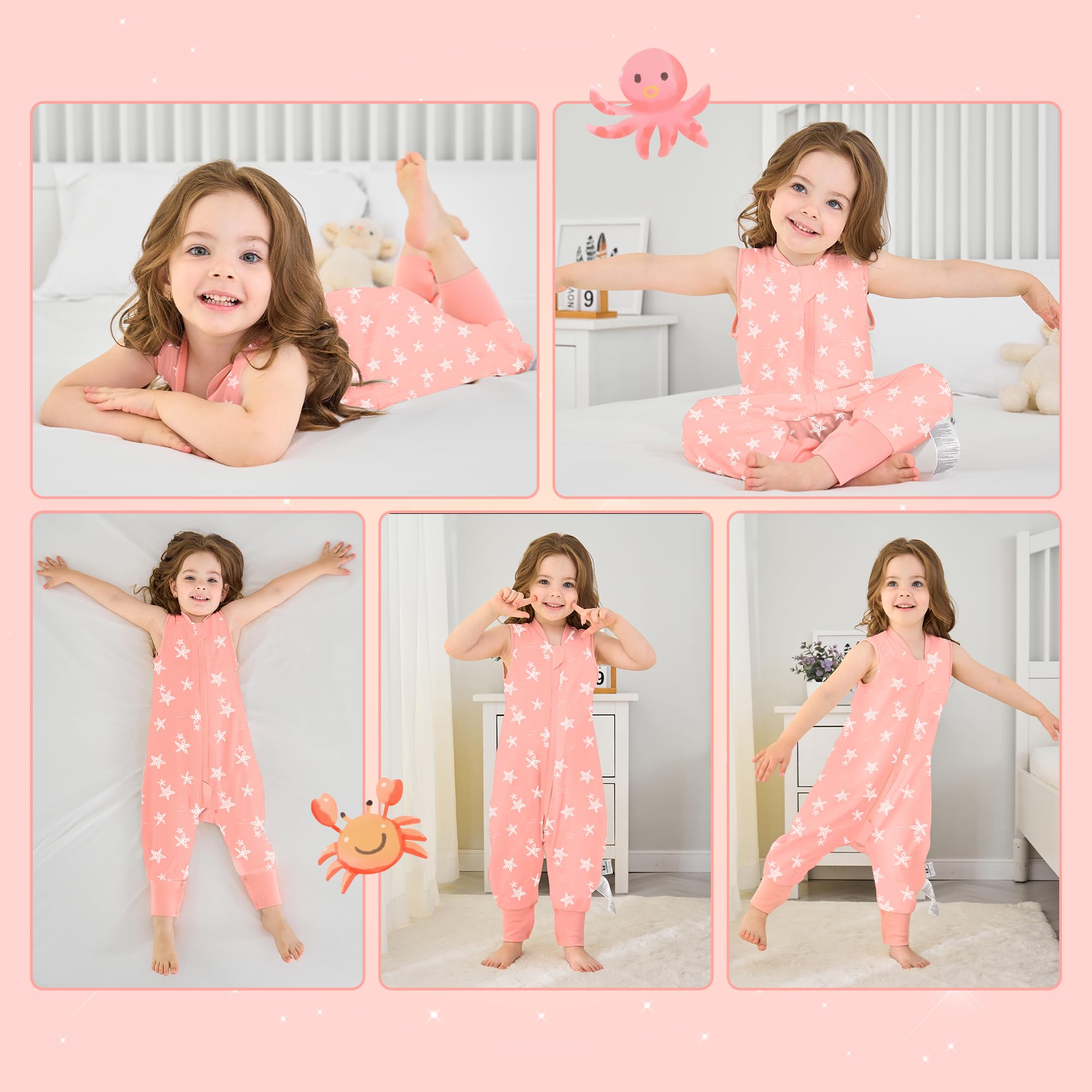 Miracle Baby foot openings keep little one snug during play.