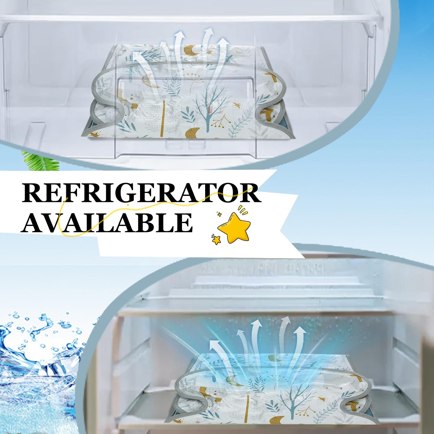 Miracle Baby gel car seat cooler pad with reversible design for two looks.