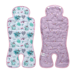 Miracle Baby gel cooling pad on car seat provides cool comfort for your baby.