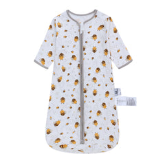 Miracle Baby bee-pattern long sleeve sleep sack for 0-18 months offers soft, breathable comfort and safe warmth.