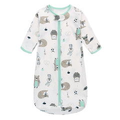 Miracle Baby long sleeve sleep sack blue owl front view for cozy warmth and softness