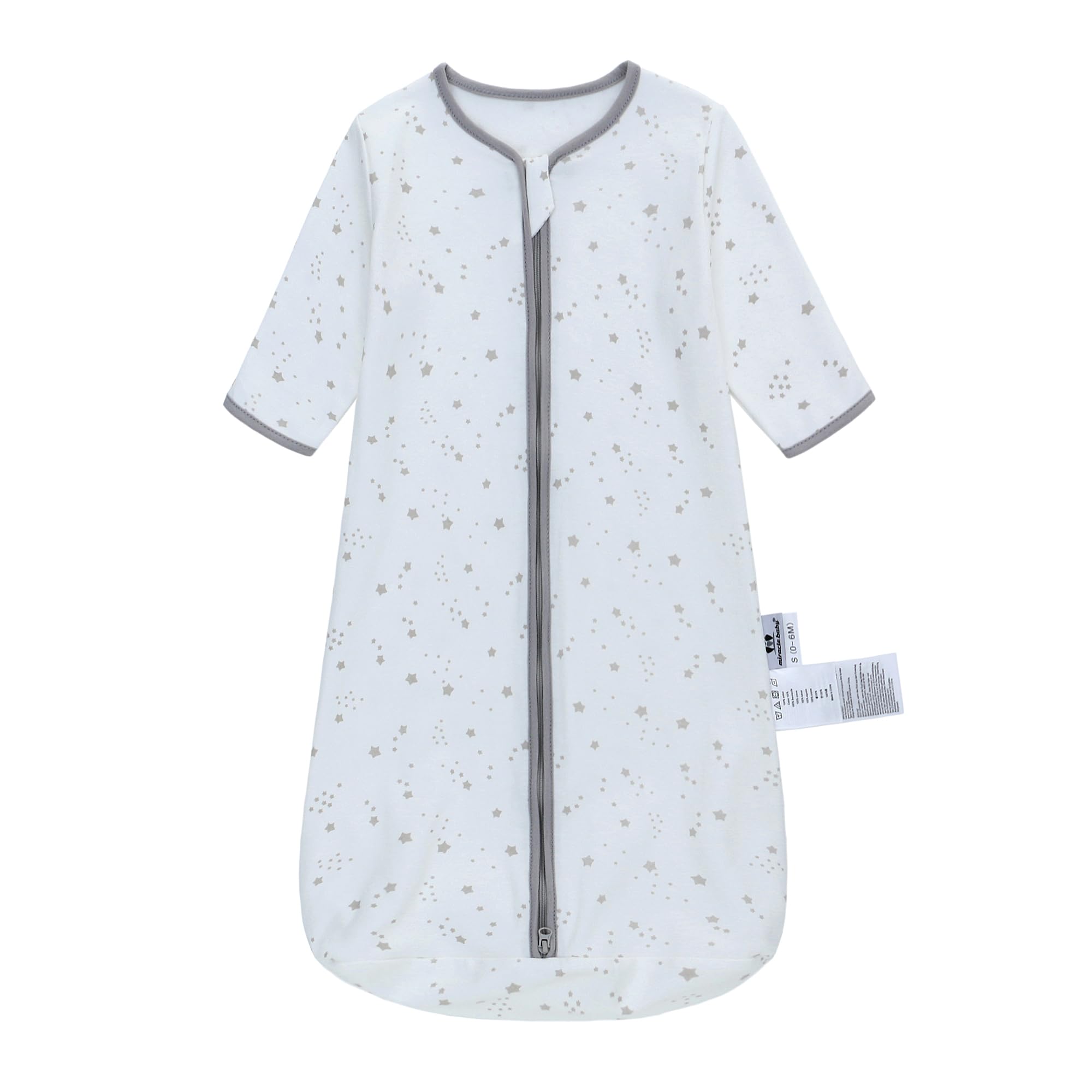 Miracle Baby star front view sleep sack, cozy and breathable.