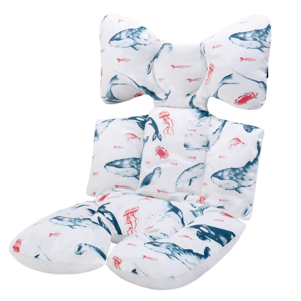 Miracle Baby Seaworld stroller cushion top view for all-day comfort.