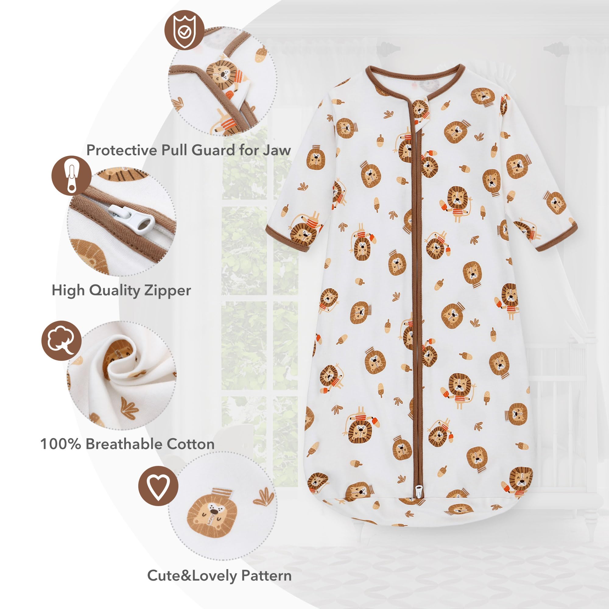 Miracle Baby sleep sack with bottom two-way zipper for quick diaper changes.