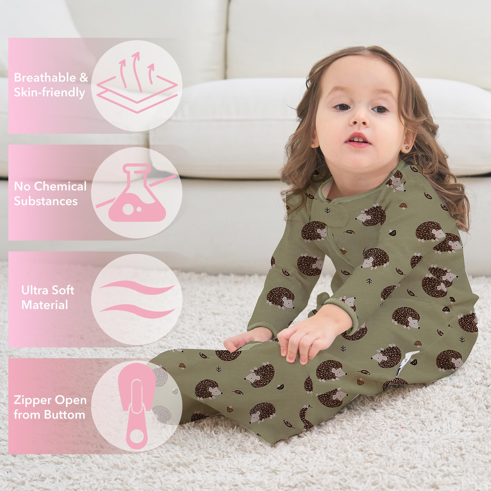 Miracle Baby sleep sack with deer pattern, breathable cotton for comfy rest