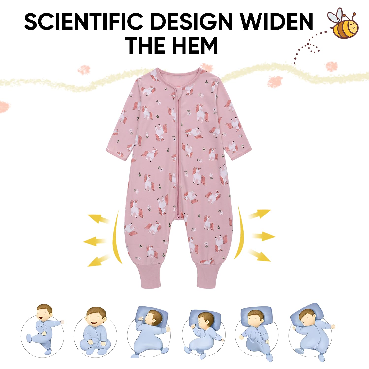 Miracle Baby sleep sack elastic foot closure for secure fit