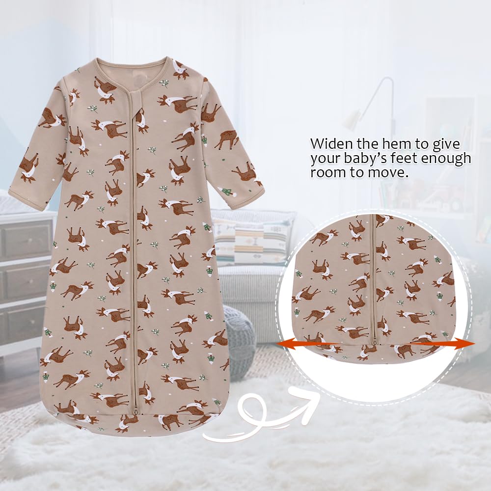 Miracle Baby sleep sack hip-friendly design supports natural leg position.