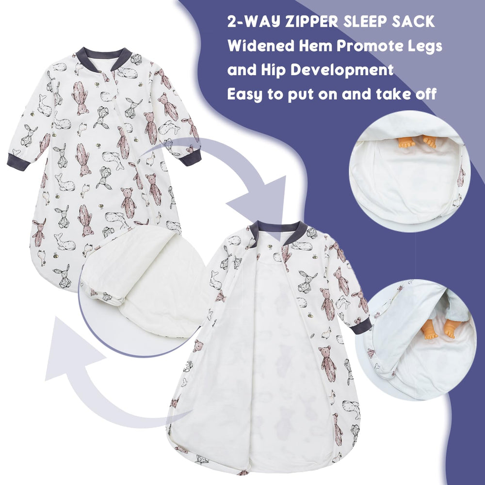 Miracle Baby Sleep Sack hip-friendly design supports natural leg movement.