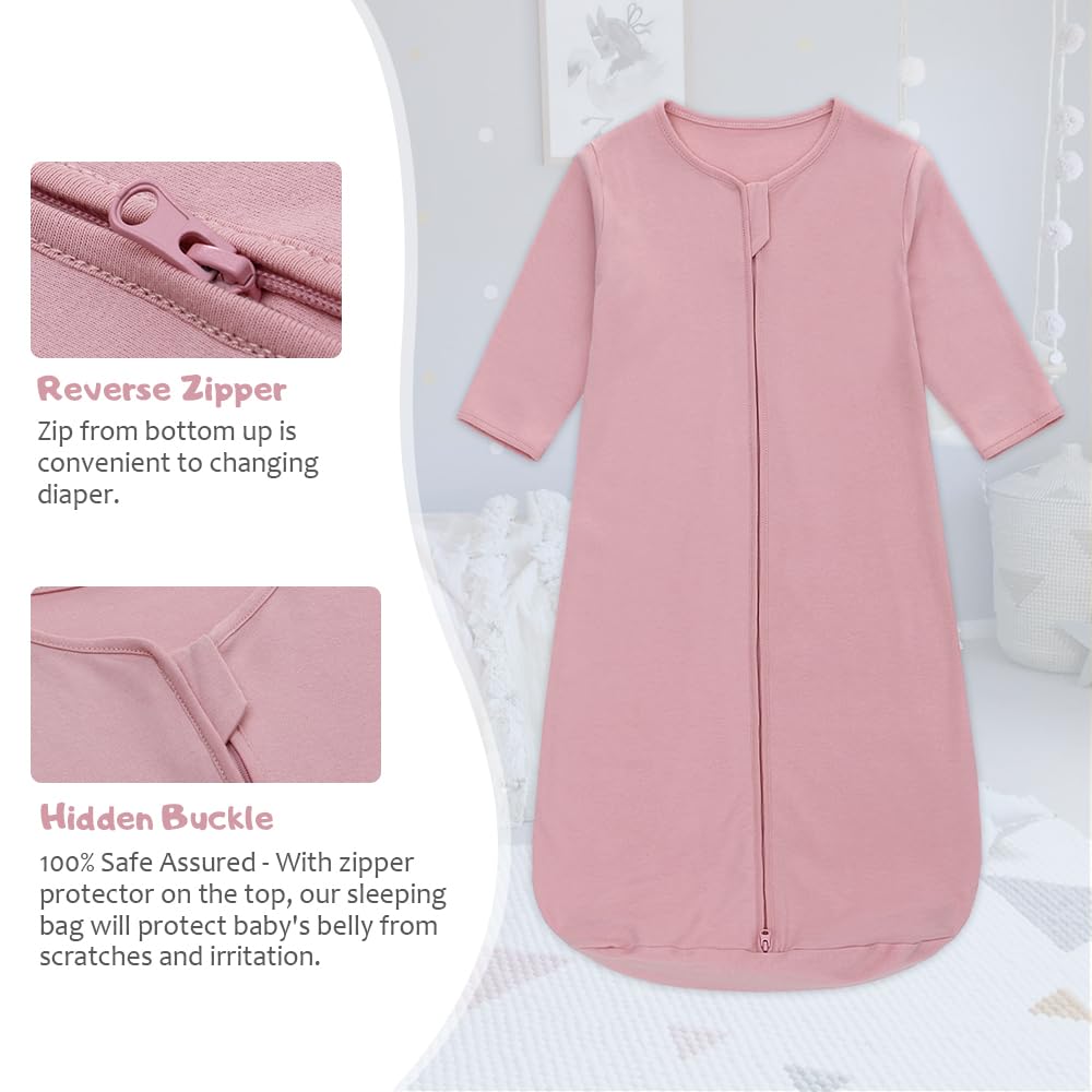 Miracle Baby Sleep Sack hip-friendly design supports comfortable leg movement.
