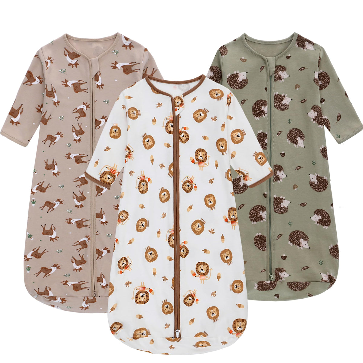 Miracle Baby sleep sack with lion pattern—soft 100% cotton for cozy nights