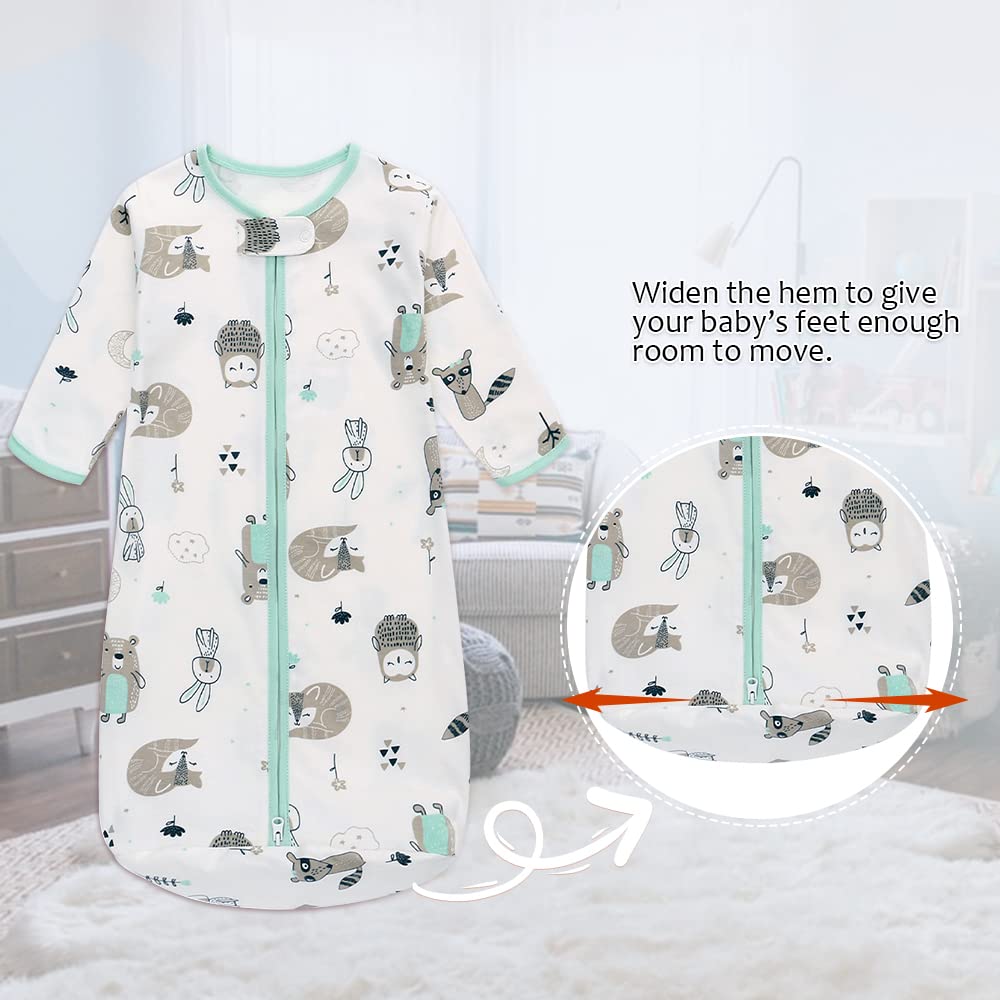 Miracle Baby sleep sack zipper design enables quick diaper changes.