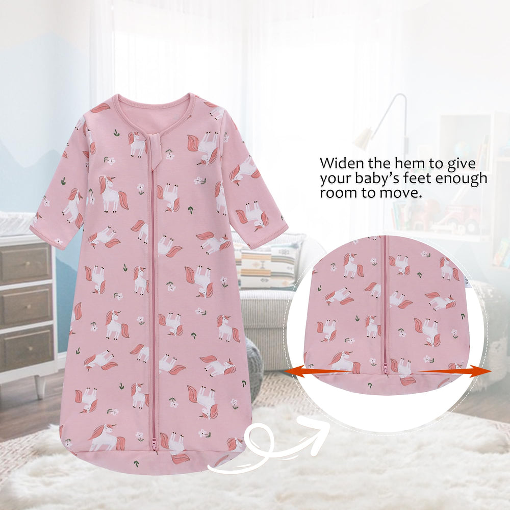 Miracle Baby Sleep Sack roomy hem supports kicking and hip-friendly movement