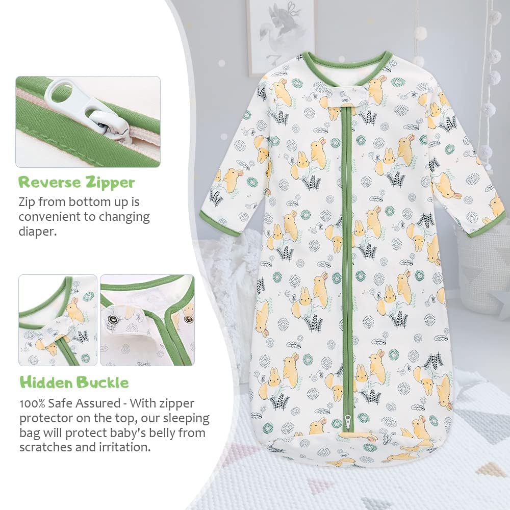 Miracle Baby sleep sack with safety zipper and snap design for quick changes