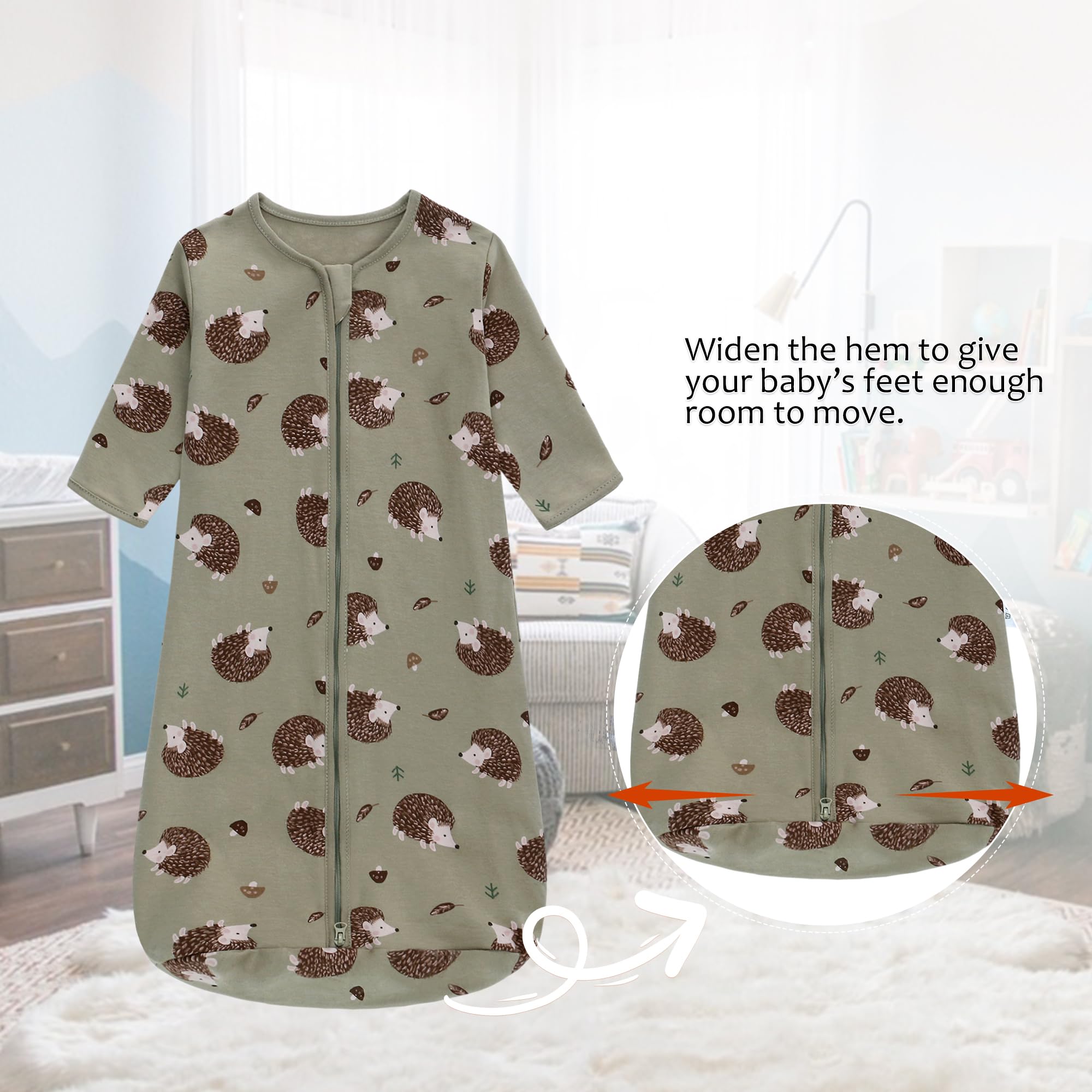 Miracle Baby sleep sack safety zipper—easy diaper changes while keeping baby secure