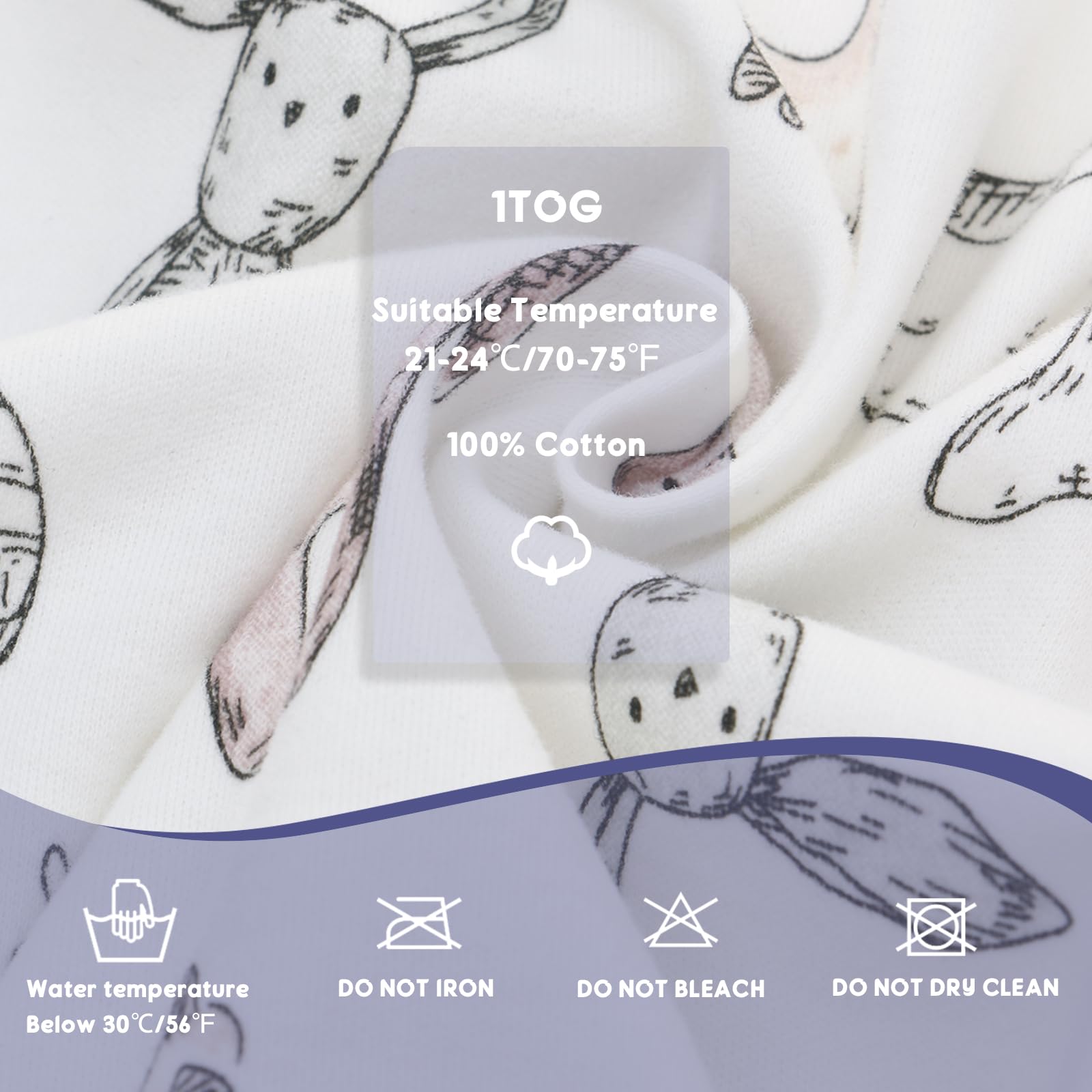 Miracle Baby Sleep Sack size options help find the perfect fit.