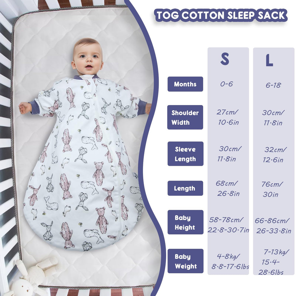 Miracle Baby Sleep Sack soft cotton fabric feels gentle on baby skin.