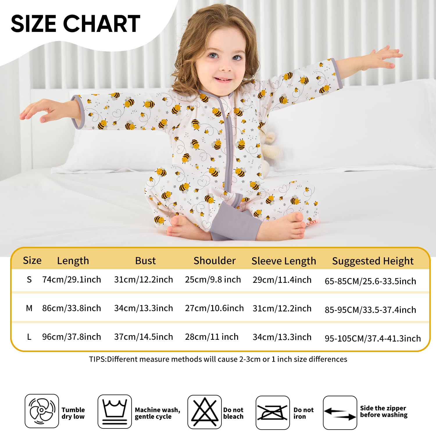 Miracle Baby Sleep Sack with Feet features two-way zipper for easy dressing and changes.