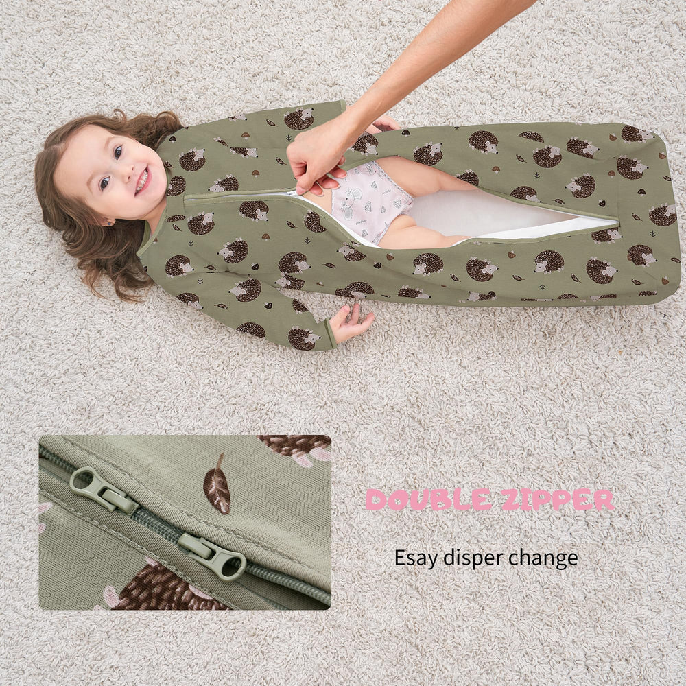Miracle Baby sleep sack zipper detail for easy changes