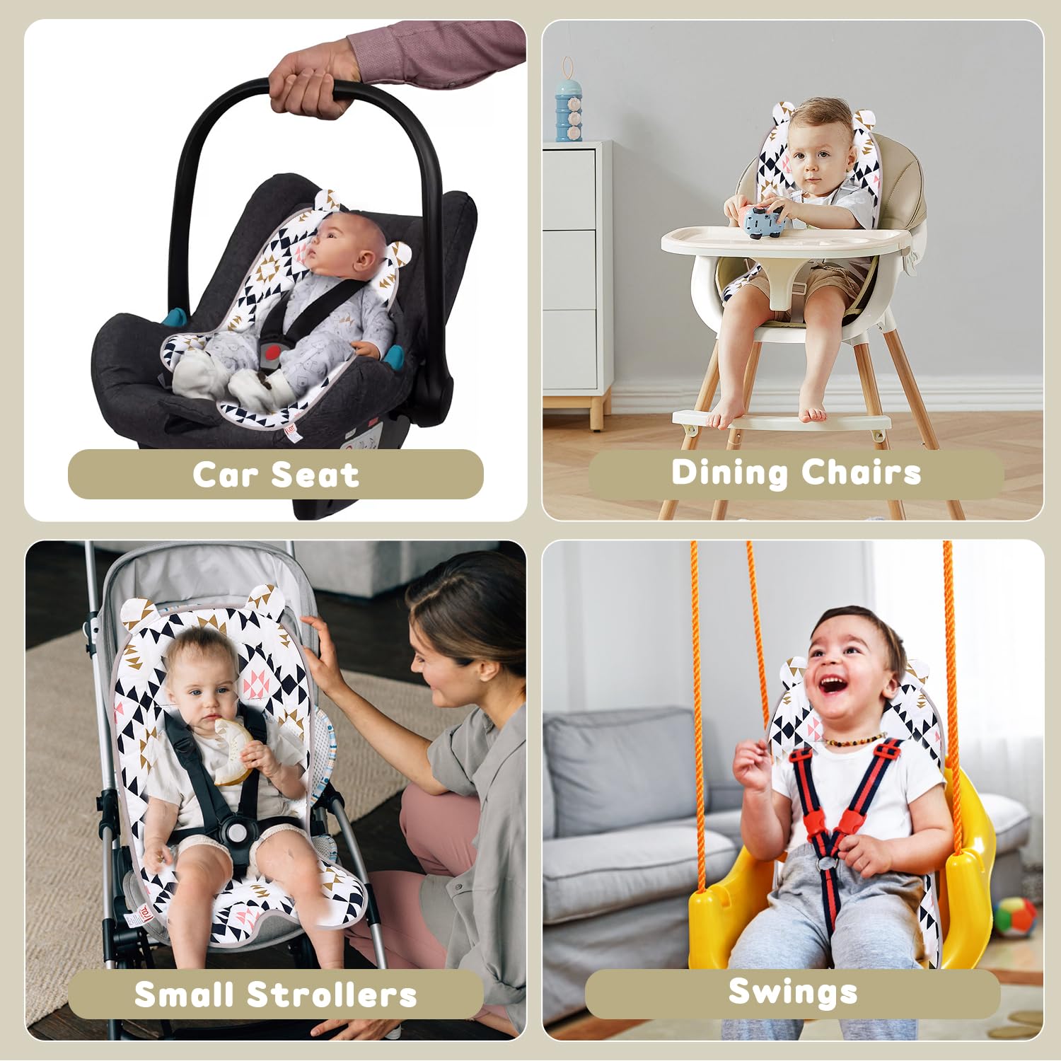 Miracle Baby stroller mat with cute ear design adds charm.
