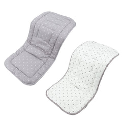 Miracle Baby breathable fabric seat liner enhances stroller comfort.