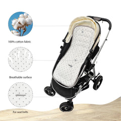 Miracle Baby reversible design seat liner adds two looks in one.