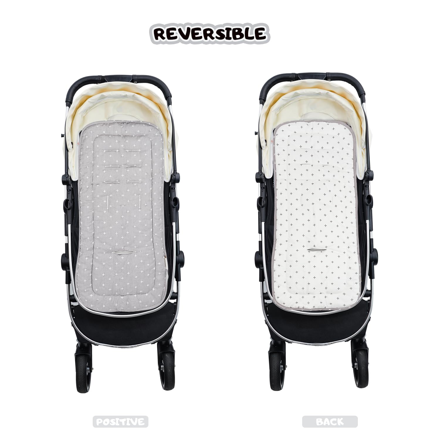 Miracle Baby universal-fit liner fits 3- and 5-point harness strollers.
