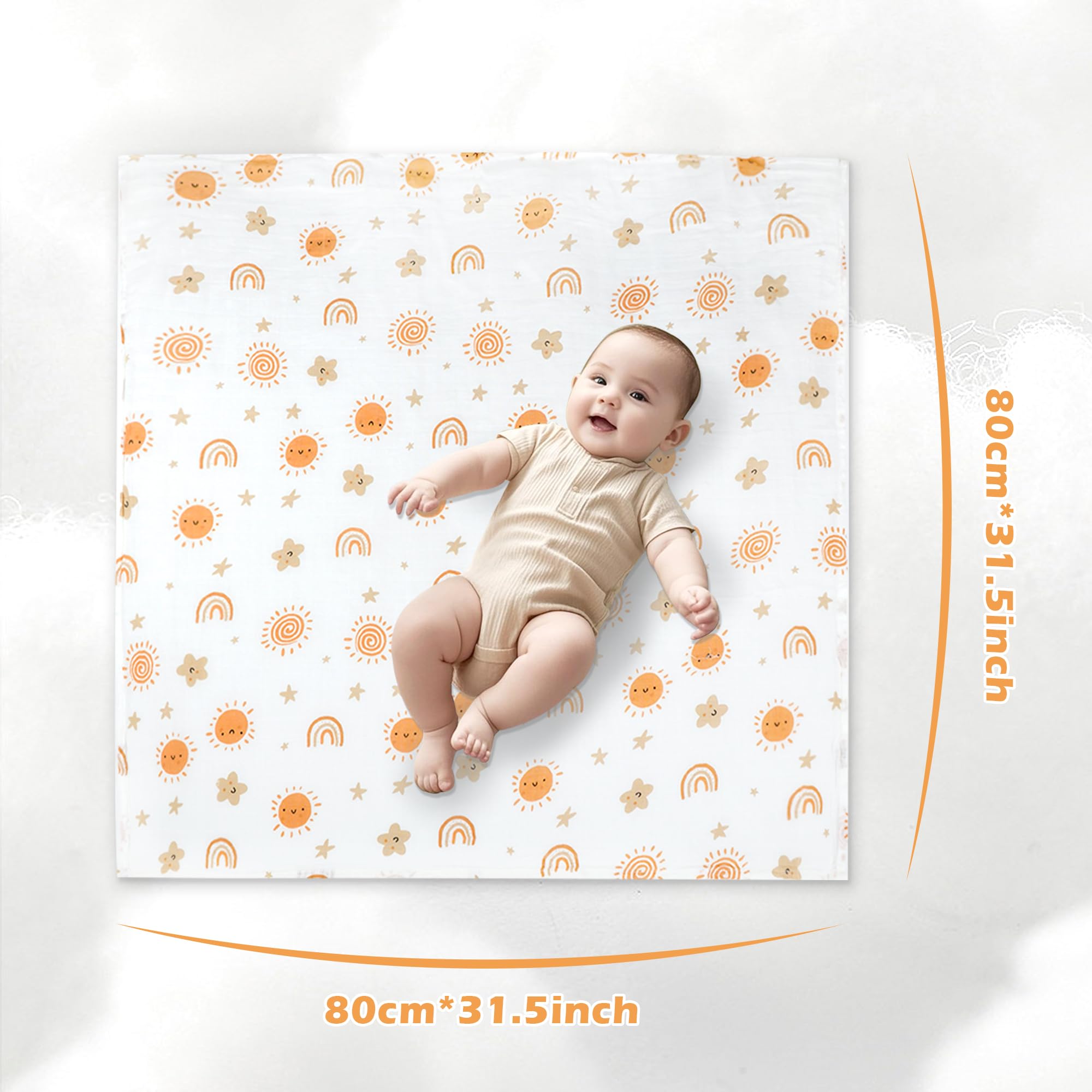 Miracle Baby sun muslin swaddle square used as nursing cover for discreet feeding.