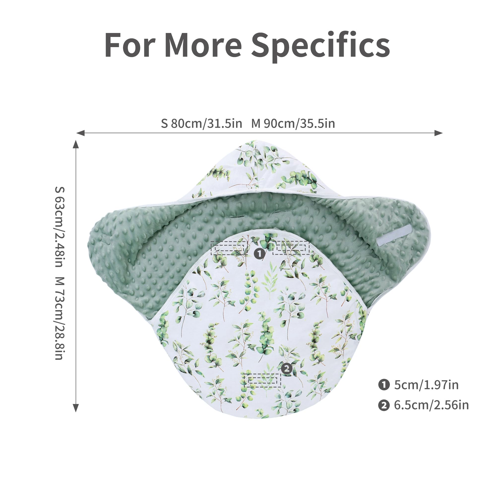 Miracle Baby Swaddle with harness holes for stroller or bassinet use.