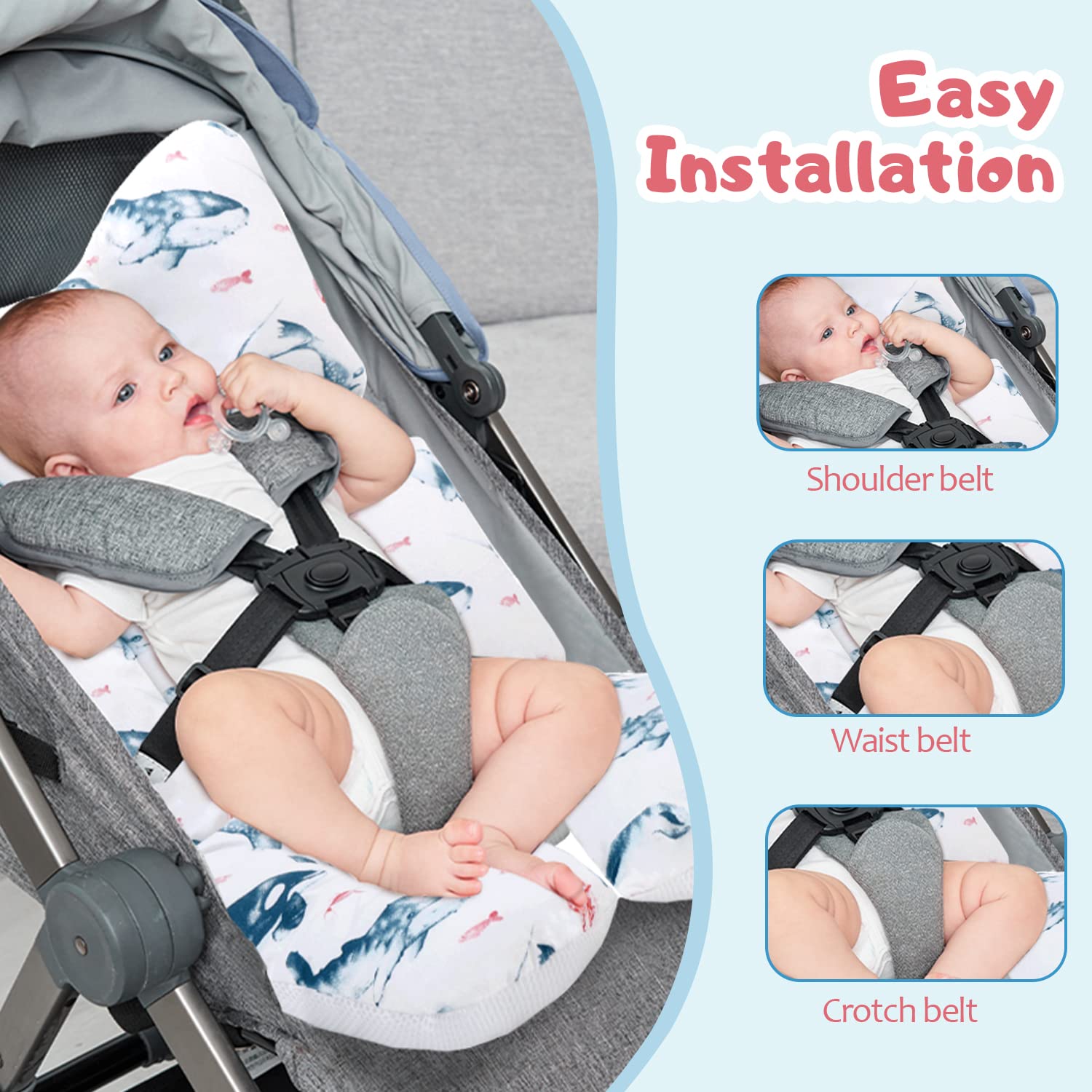 Miracle Baby universal-fit 70 cm by 38 cm pad fits most strollers.