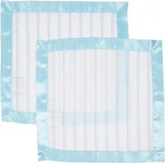 Miracle Blanket blue striped muslin security blanket for soothing newborn sleep.