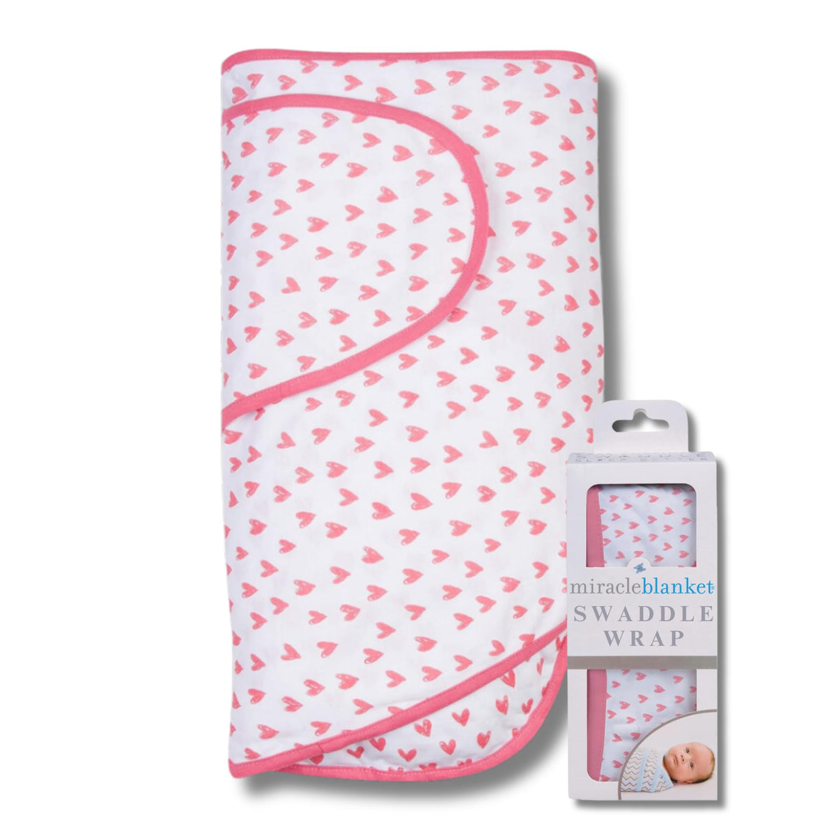 Miracle Blanket swaddle arms-hug for calmer newborn sleep.