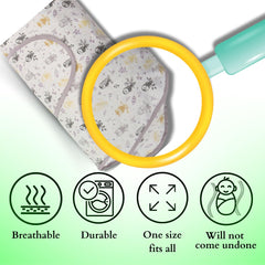 Miracle Blanket swaddle shows soft cotton fabric for breathable all-season comfort