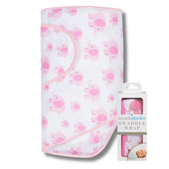 Miracle Blanket swaddle wrap arm hug shows snug restraint for calmer newborn sleep